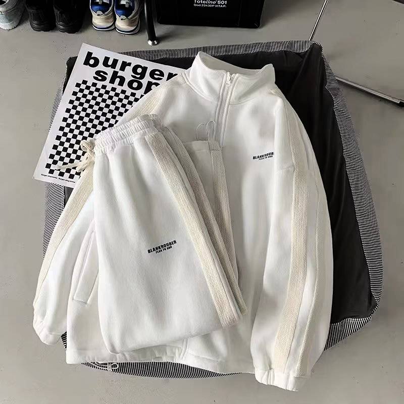 Vêtements pour hommes style streetwear costume printemps et automne tendance ample pull à manches longues pantalon décontracté étudiant vêtements de sport costume deux pièces pour hommes