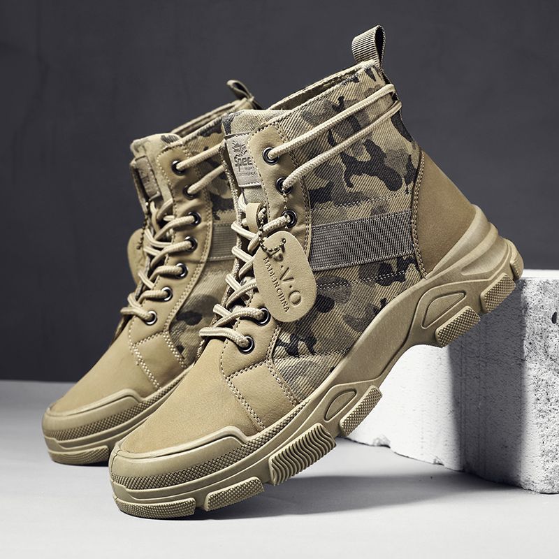 602 High Top Stiefel für Arbeitskleidung, trendige Herrenstiefel, Martin Stiefelriemen_voghion.com