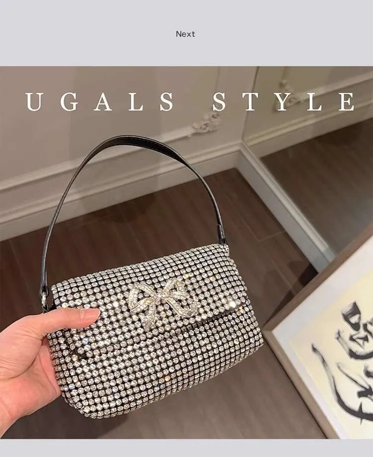 Crystal Rhies Dia Square Glitter Women Handbag Fashion Evening Wedding Party Clutch Purse Shoulder Bag Street Dressing_voghion.com