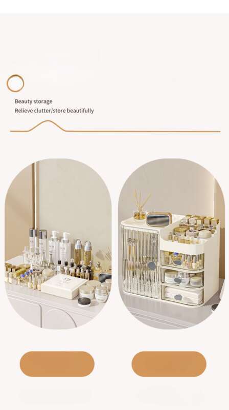【 3027 Recenzii 】 Cutie cosmetică de birou, rezistentă la praf, pentru depozitarea produselor de îngrijire a pielii de înaltă calitate, cu sertar de mare capacitate, stil ruj_voghion.com