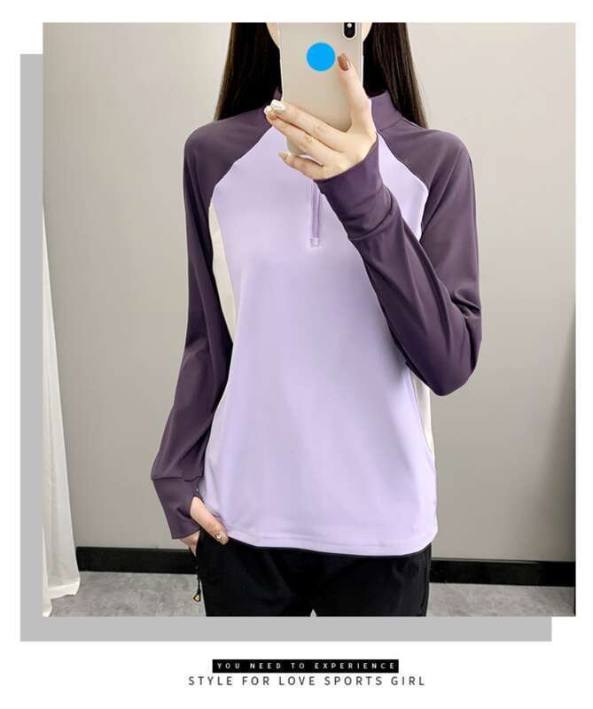 Pomladna in jesenska majica s kratkimi rokavi za šport na prostem, raztegljiva, odvaja vlago in hitro sušeča, z dolgimi rokavi, za ženske, za sončenje_voghion.com