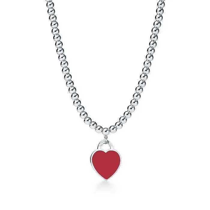 Collane per donna Gioielli Tiffanys neri Collana a forma di cuore in smalto colorato Collana all'ingrosso gioielli ciondolo 8ed_voghion.com