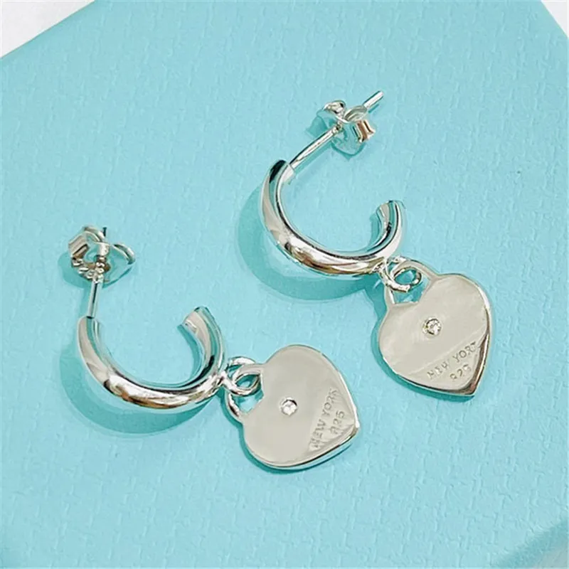 Womens Designer For Ladies Designers Heart Sier Fashion Jewerly Dia Earrings Lovers Stud Ear Rings_voghion.com
