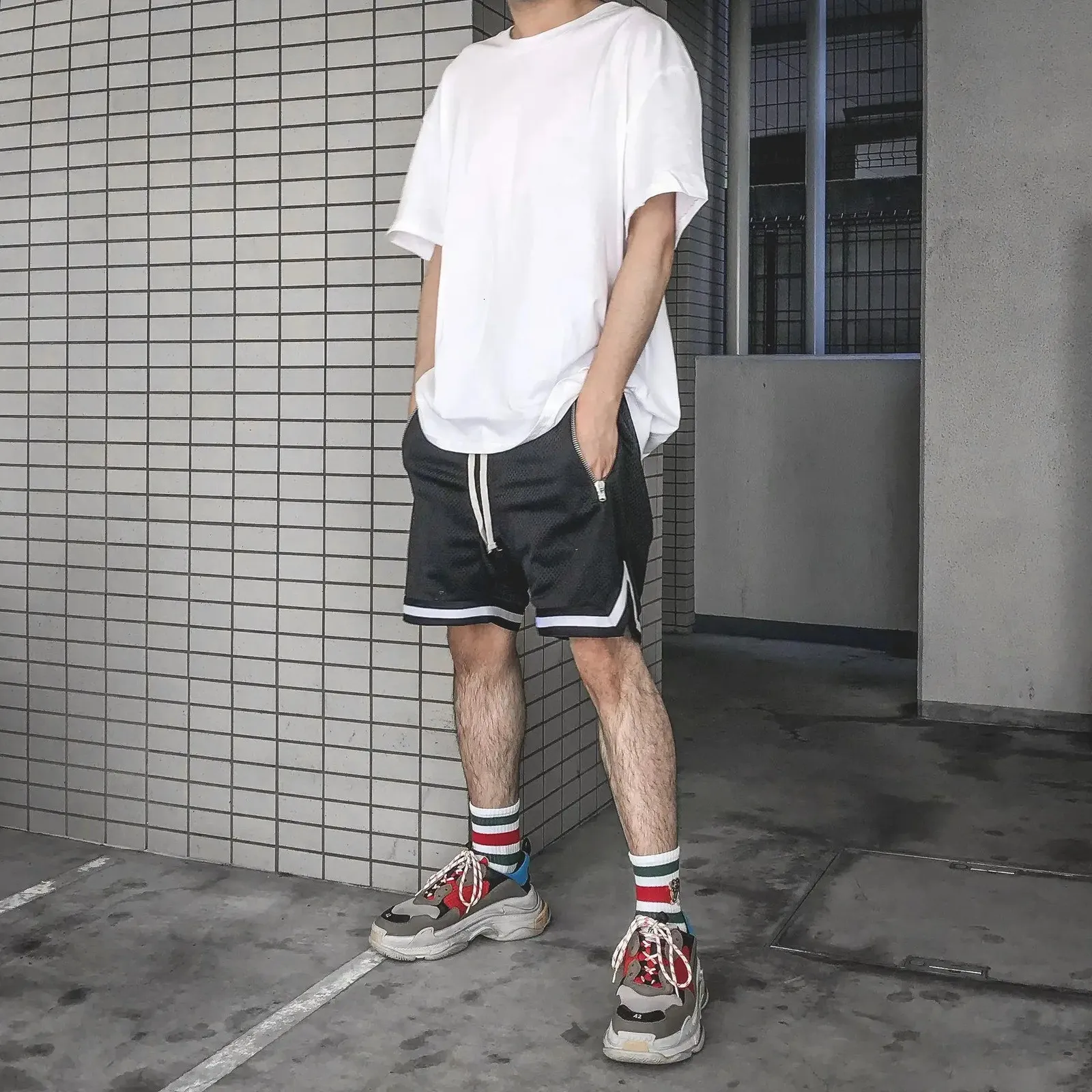 Mens Sports Basketball Shorts Mesh Quick Dry Gym For Summer Fiess Joggers Casual Breathable Short Pants Scanties Male_voghion.com