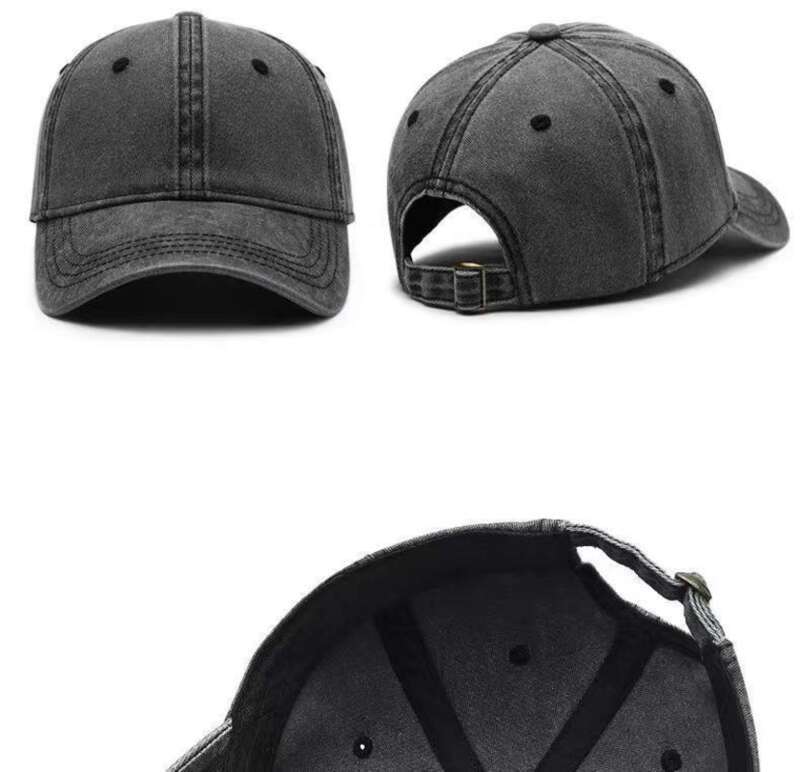 Tape Blue Cat Washed Baseball Sunshade Trendy Casual Outdoor Men's And Women's Versatile Soft Top Duck Tongue Hat_voghion.com