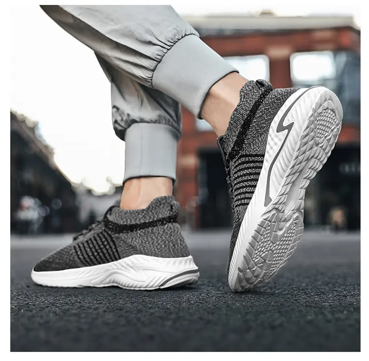 New Couple Shoes Walking Running Shoes Flying Weaving U + MD Sole Large Size 36-45_voghion.com