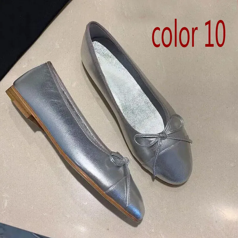 Kleid Damen Designer Ballettschuhe Damen Schuhe Frühling Herbst Neue Bogen Mode Flache Bootsschuh Dame Leder Lazy Dance_voghion.com