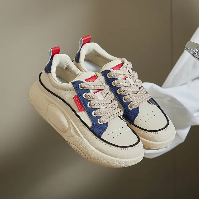 Thick Soled Shallow Low Cut Dad with Mesh for Comfortable Breathability Minimalist and Versatile Casual Board Shoes_voghion.com