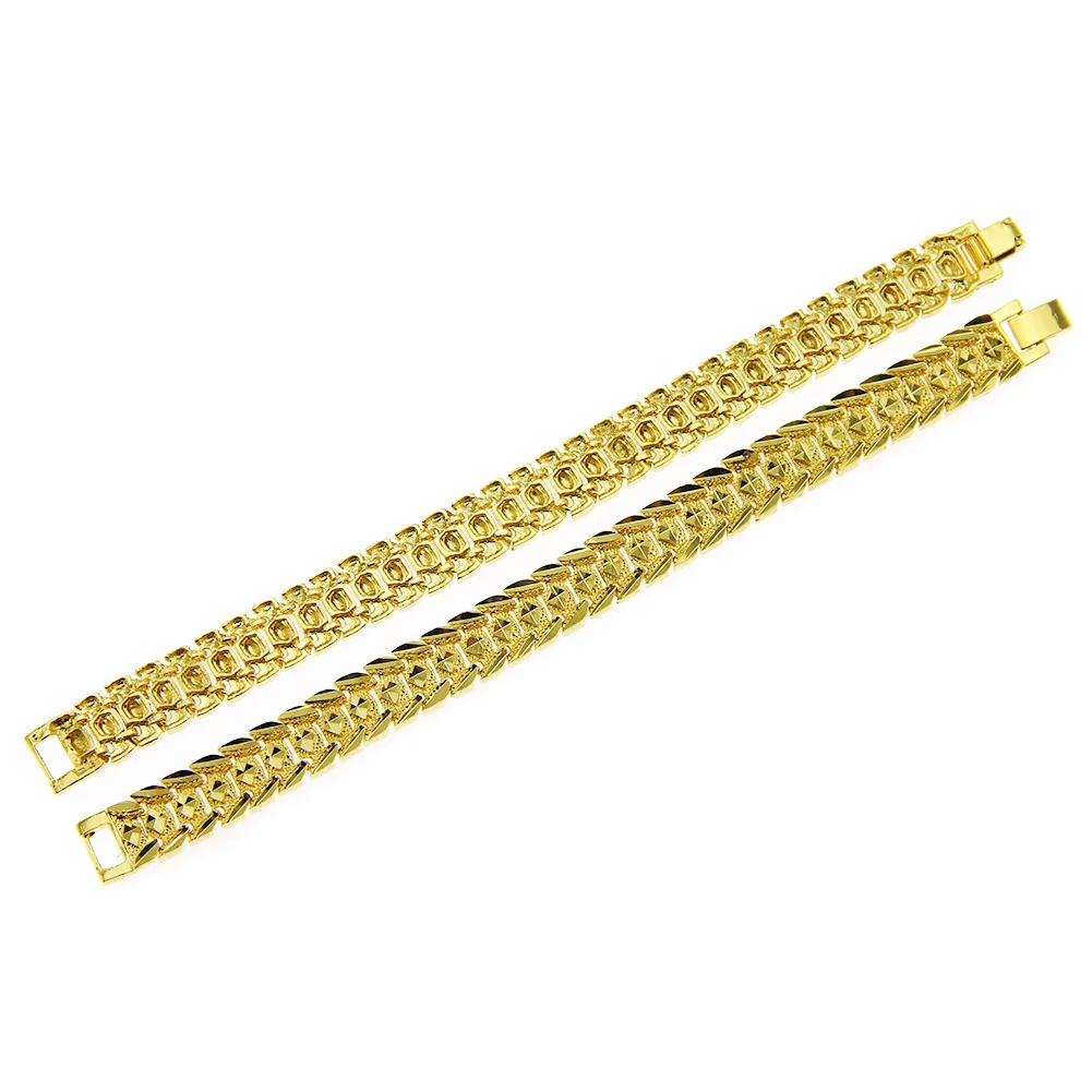 New Fashion 12MM Guys Gold Plated Vintage Wide Snake Chain Mens Bracelet Wristband Hip Hop Rapper Jewelry Birthday Gifts_voghion.com
