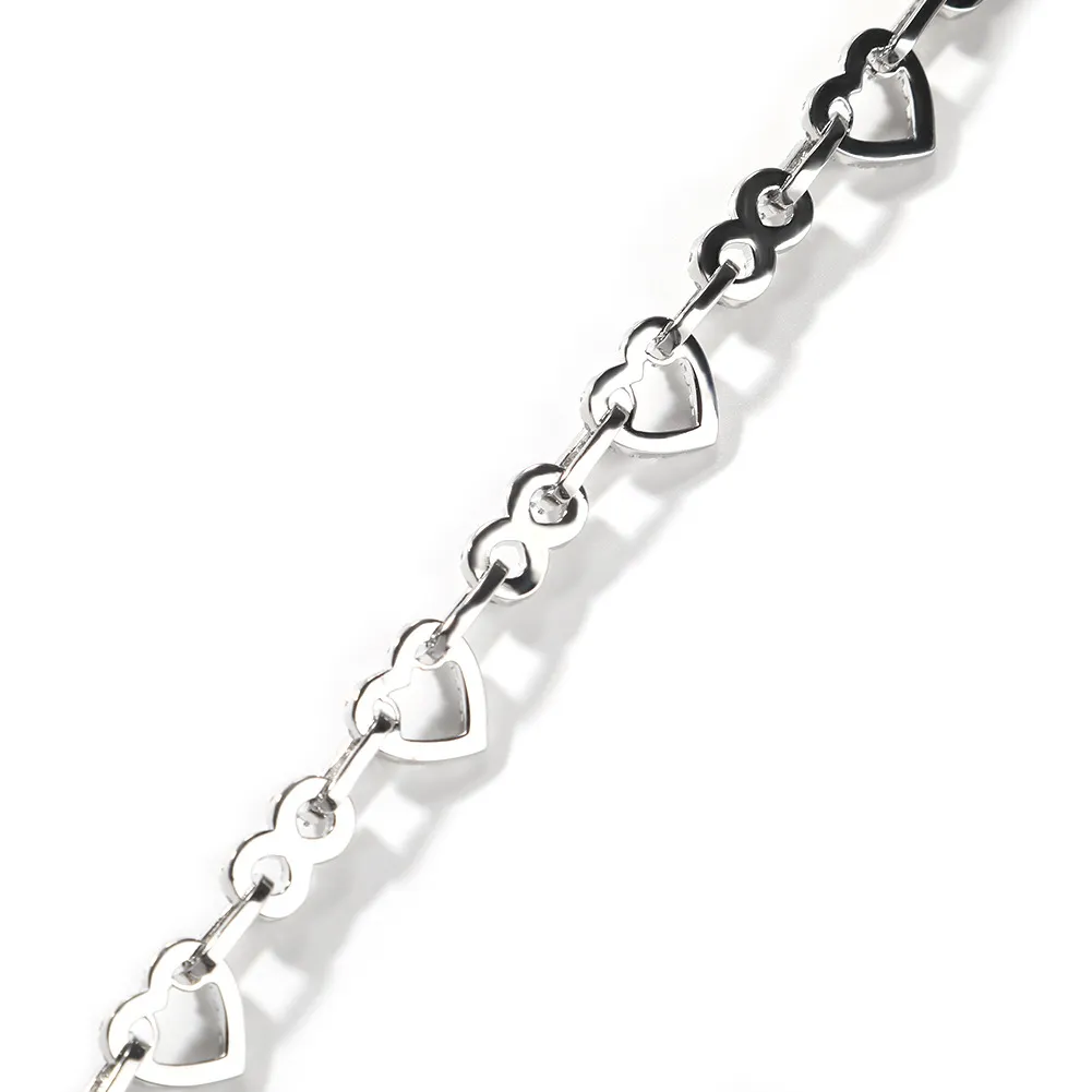 13mm Hip Hop Heart Shape Tennis Chain Necklace Bracelet Real Gold Plated Bling 5A Zircon Jewelry Set_voghion.com