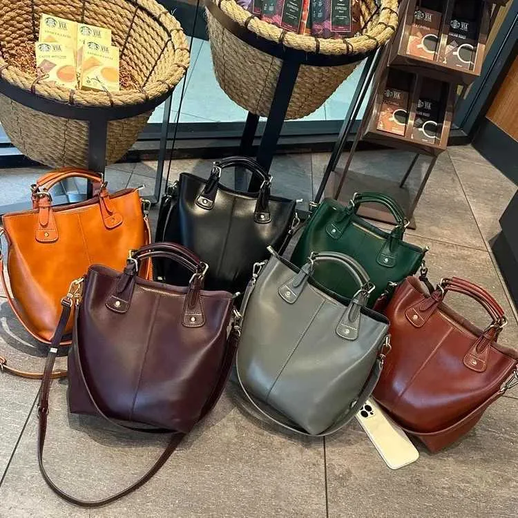 RanHuang Nouveaux Sacs À Main De Mode Pour Femmes De Haute Qualité En Cuir Véritable À Bandoulière Grands Sacs Seaux Designer_voghion.com