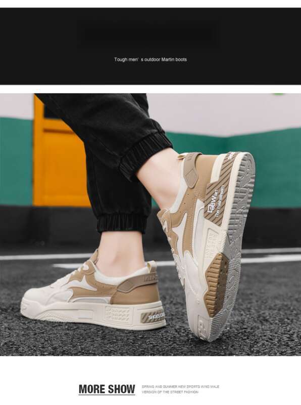 Chunky sneakers med snörning för män, pappaskor atletisk skor, stötdämpande och andningsbara skor för löpning av basket träningsgym_voghion.com