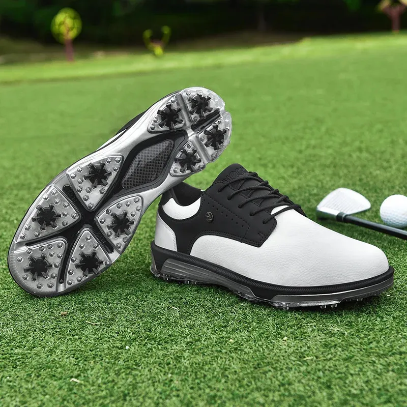 Αδιάβροχα παπούτσια Golfer Sport Man Ankle Golf Sneaker Είδη παπουτσιών γκολφ Παπούτσια γκολφ Αντιολισθητικά άνετα παπούτσια για περπάτημα μαύρο 240_voghion.com
