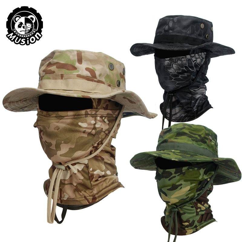 Set balaclava e cappello da pesca camuffamento protezione solare_voghion.com