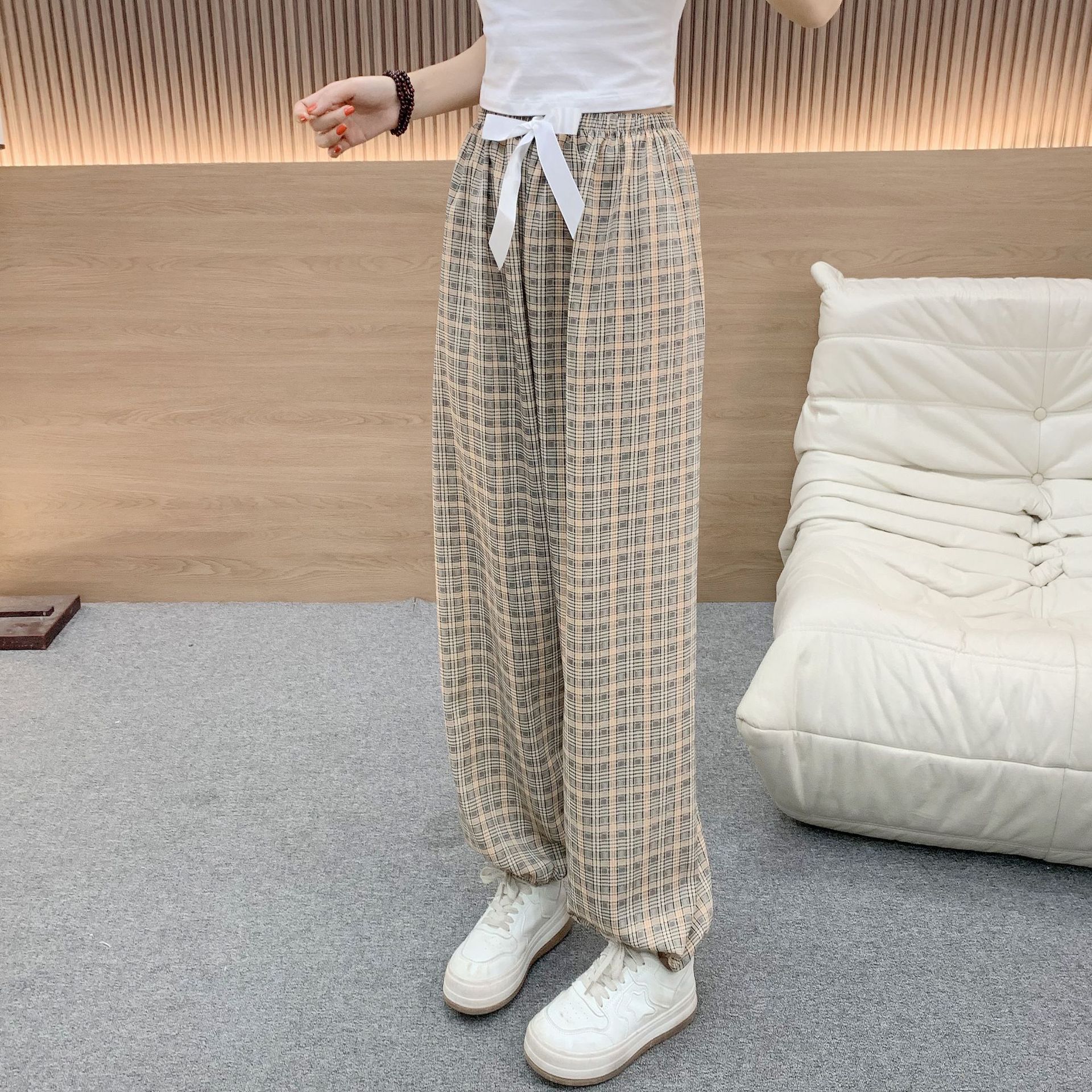Women's Sleepwears  Thin breathable bloomers plus size loose casual ankle pants_voghion.com