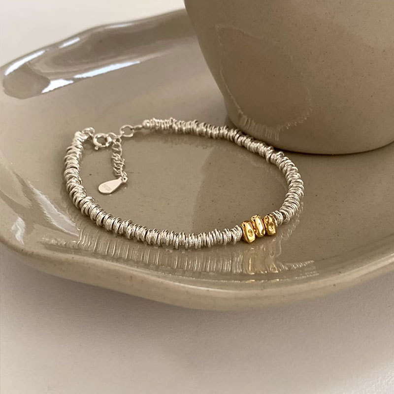 Anti static bracelet circle broken silver beaded bracelet female high end light luxury niche New Year accessories