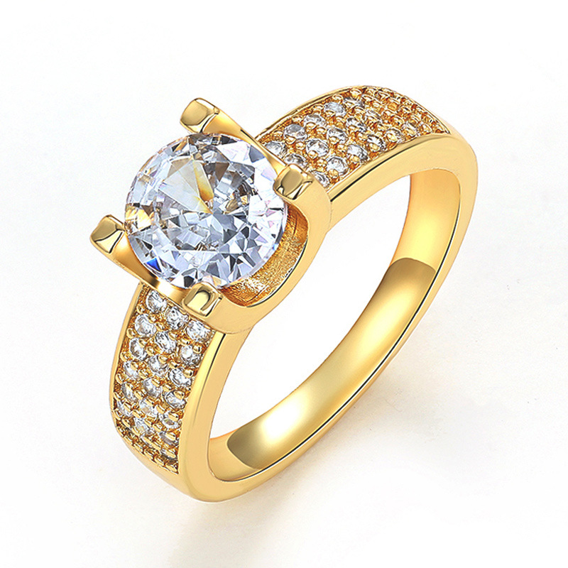 Cao Shiqun quatre griffes Zircon simulé pour les femmes Micro ensemble de luxe mode bague polyvalente