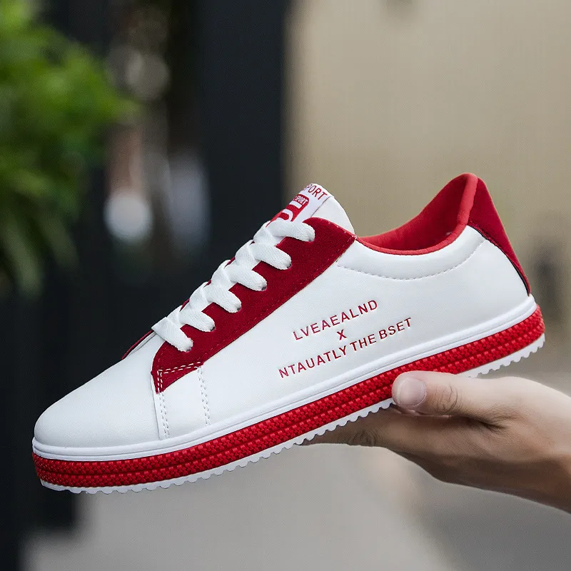 Herren Leder Freizeitschuhe Atmungsaktive Wanderschuhe Wohnungen Neue Mode Schnürschuhe Mann Designer Sneakers Atos De Hombre 2843_voghion.com