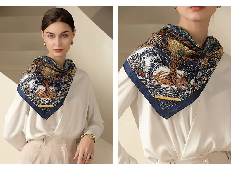 queen Of The Word 2 European Oversized Polka Dot Printed Women's Scarves With Scarf Buttons - Smooth Mulberry Silk_voghion.com