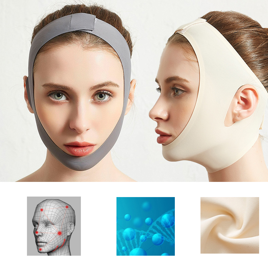 Face V Shaper Facial Slimming Bandage Relaxation Lift Up Belt Shape Lift Reduce Double Chin Face Thining Band Face Massage Tool_voghion.com