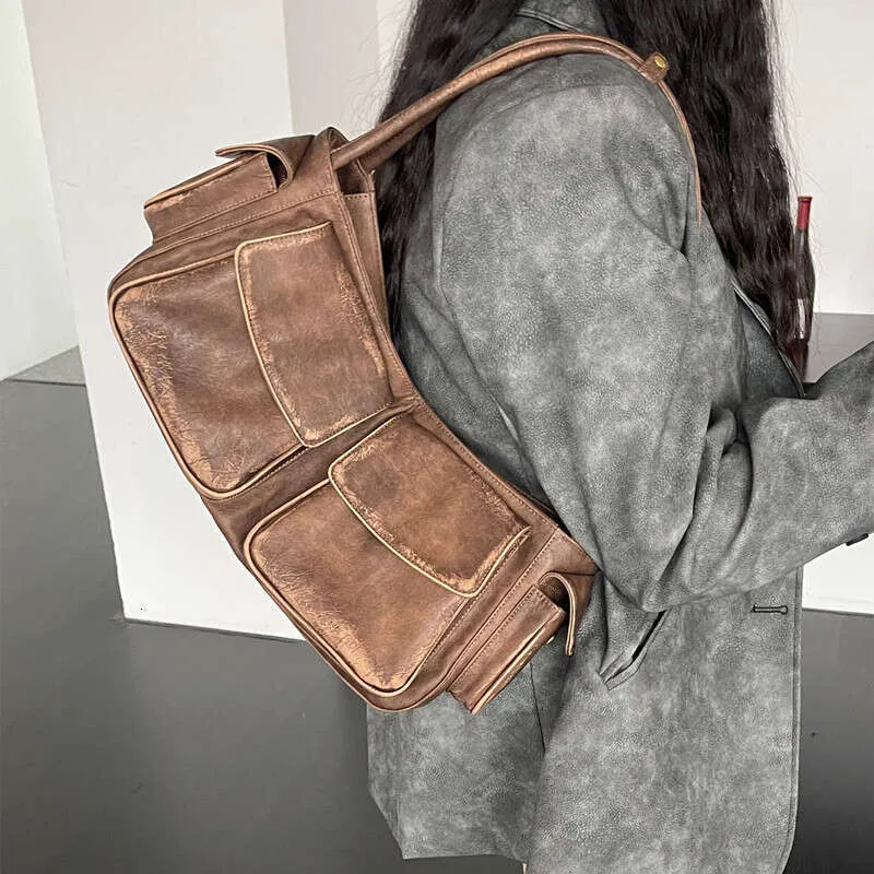 Vintage Y2k Women's Underarm Designer Large Capacity Handbag Wallet New Motorcycle and Bicycle Multi Pocket Shoulder_voghion.com