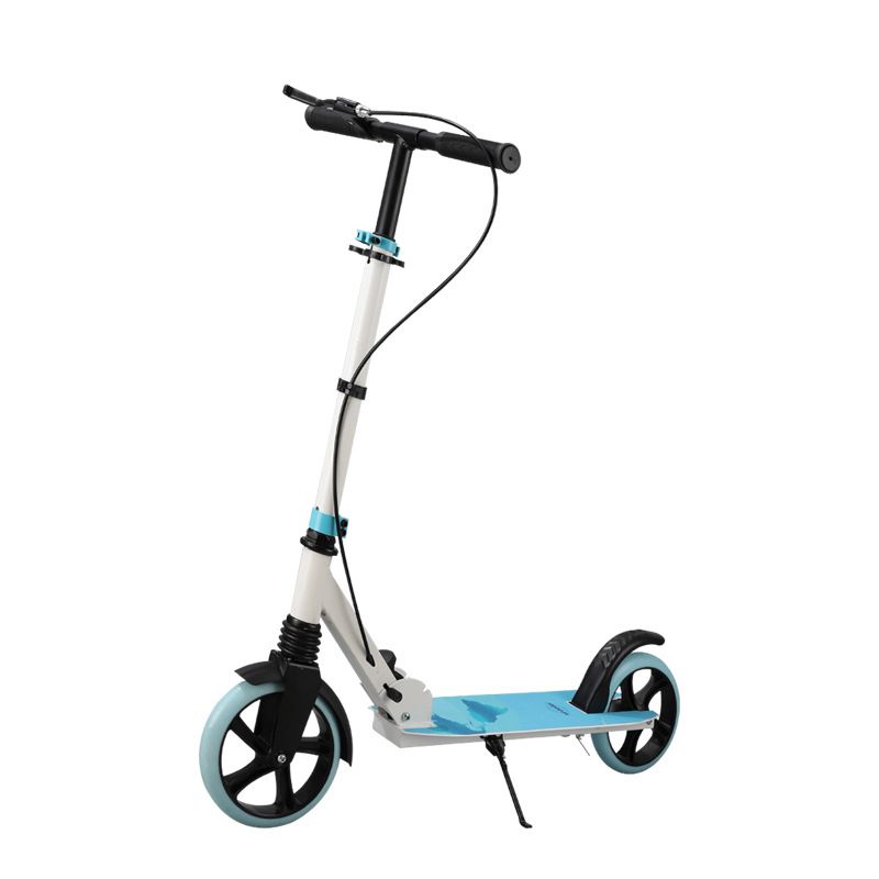 Adult over 8 years old children folding two-wheeled single-foot handbrake college students campus mobility scooter step_voghion.com