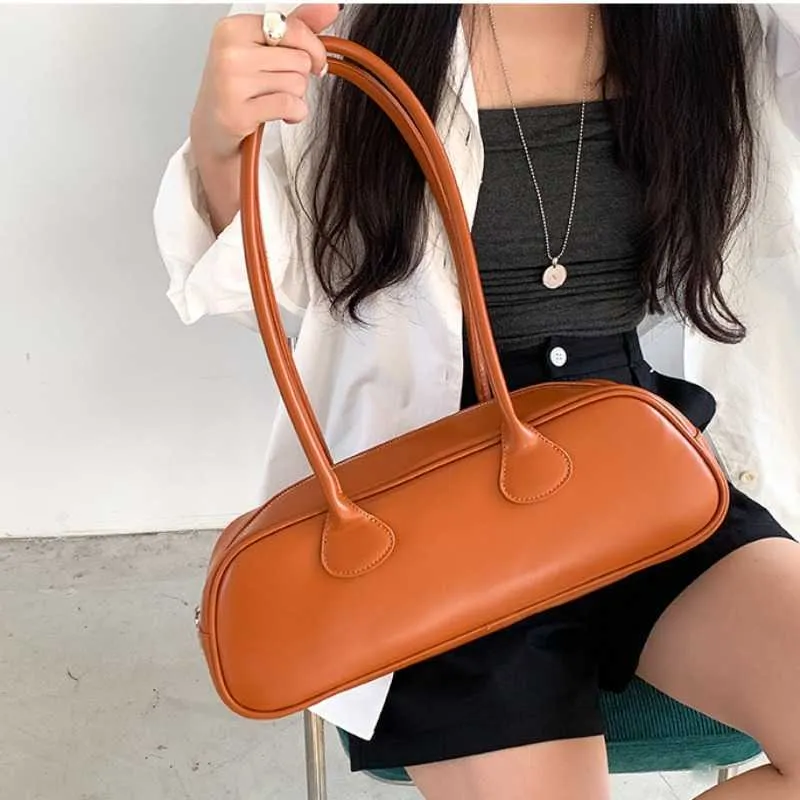 Borse a tracolla ad alta capacità per le donne Nuovo Office Lady PU Borsa sottobraccio Moda Solido Popolare Classico Bolsos C241103_voghion.com