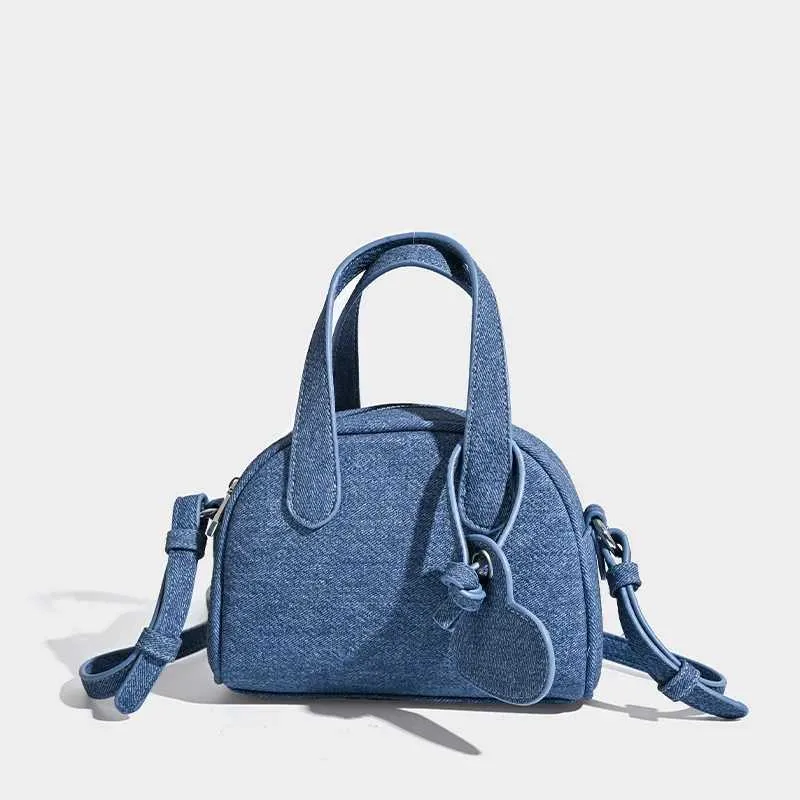 Textured Women Denim Handbags Solid Large Capacity Casual Shoulde Bag Female Commute Versatile Crossbody Jeans_voghion.com