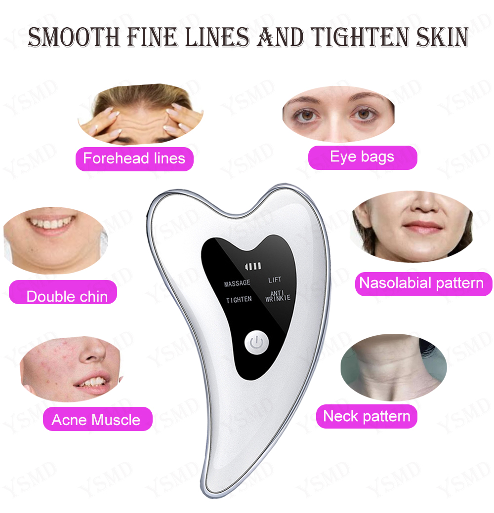 USB-Ladegerät für Gesichtslifting, Kristall-Schabbrett, Massagegerät für Gesicht, Instrument, Faltenentferner, Kinn, Hals, Schönheits-Hautpflege-Tool_voghion.com