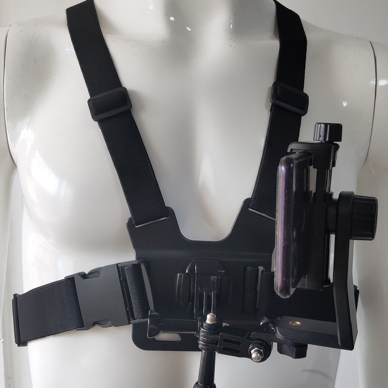 Supporto per telefono regolabile con clip, supporto per telefono cellulare, supporto per imbracatura toracica per iPhone, Xiaomi, Huawei, Samsung, GoPro, action camera_voghion.com