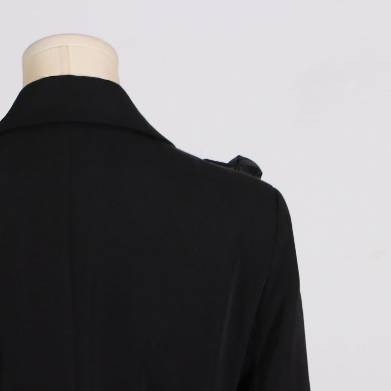 Women's Clothing temperament black three dimensional wer lace ing design long sleeved suit jacket_voghion.com