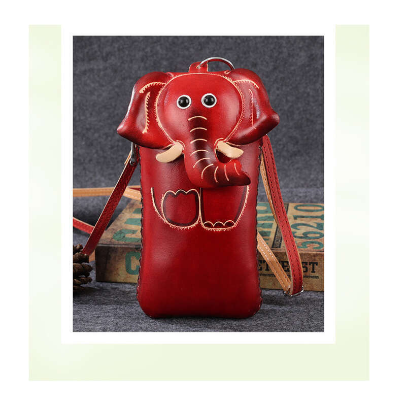 Borsa a tracolla da donna creativa in pelle di mucca per riporre il telefono cellulare_voghion.com