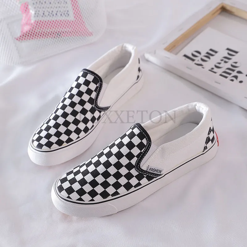Thick Soled Canvas Trendy Versatile Women Slimming Design Casual and Fashionable Breathable Board Shoes_voghion.com