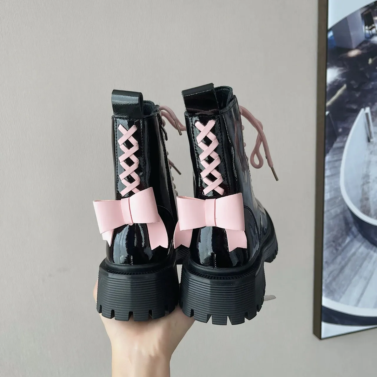 Platforms Boots Womens Cheap Female Boot Winter Booty Woman Trend Military Tacticals Western Platform New Shoes 240620_voghion.com