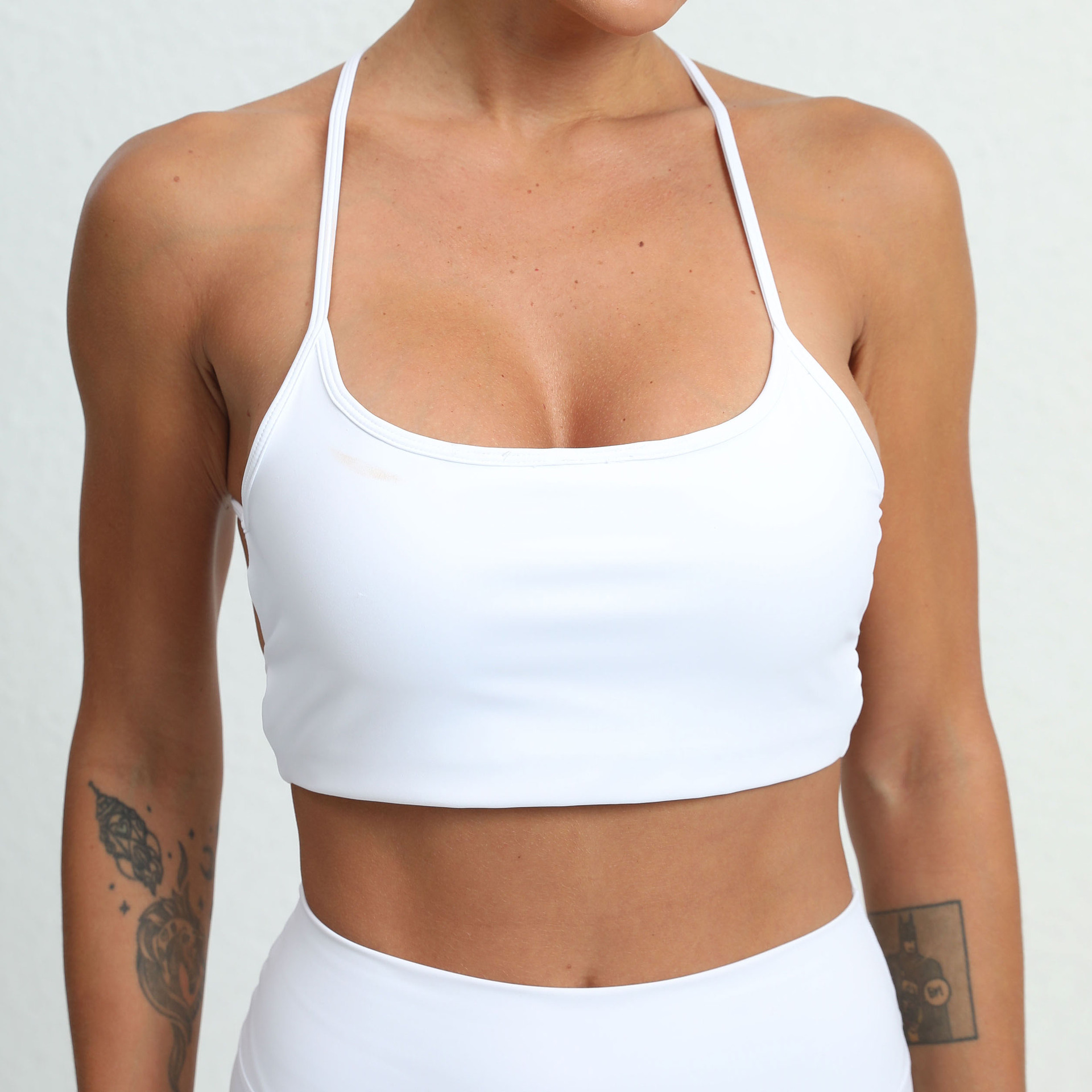 Quick drying, breathable, nude running sports bra, beautiful back, fitness top, yoga suit for women_voghion.com