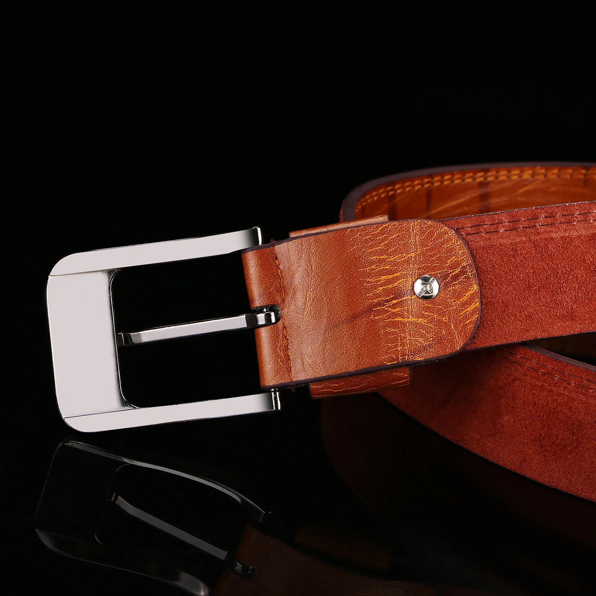 Gürtel Herren Business Gürtel Nadelschnalle Freizeit Jeans Anzughose_voghion.com