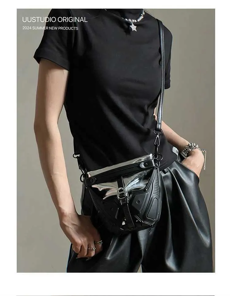 Womans Spicy Girls Umhängetasche Trendy PU Leder Handtaschen Stilvolle Punk Geldbörse Mode Y2K UmhängetaschenC241216_voghion.com