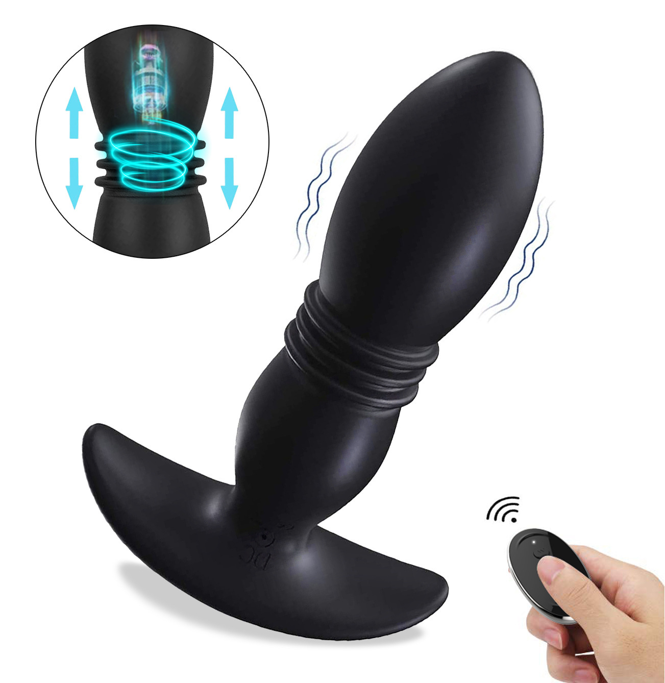 Giocattolo maschile in silicone impermeabile per massaggio alla prostata, vibratore anale per uomini, giocattoli sessuali gay_voghion.com
