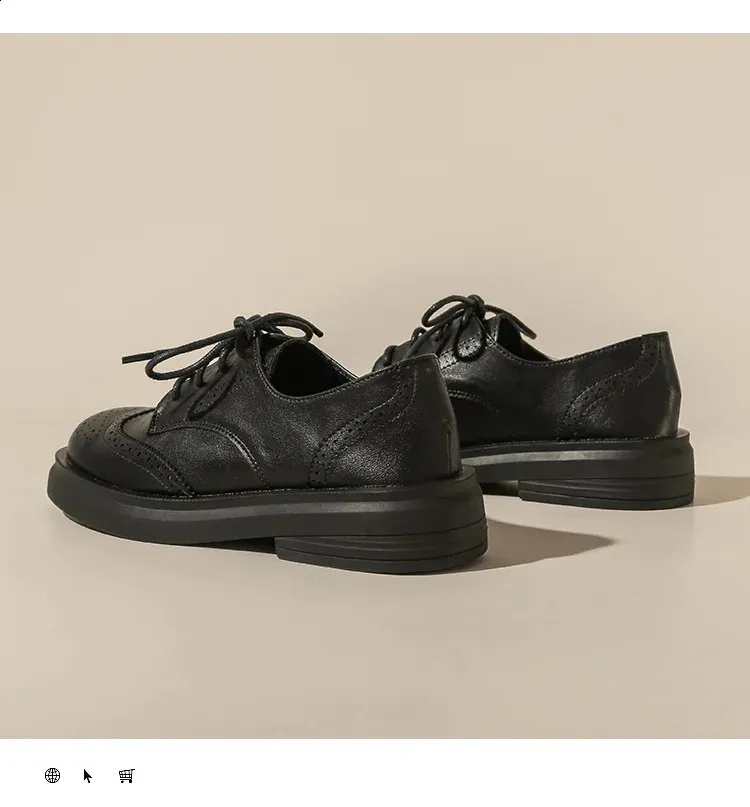 Womens Leather Oxford Flat Round Toe Derby Sneakers Party Shoes_voghion.com