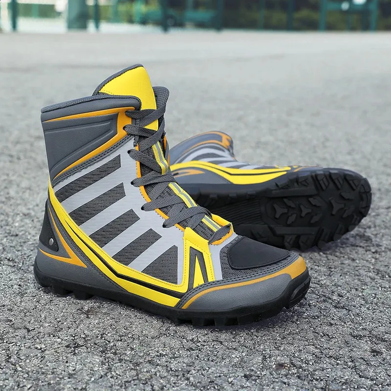 Breathable Striped Motorcycle Off-road Boots For Men Hiking Shoes_voghion.com