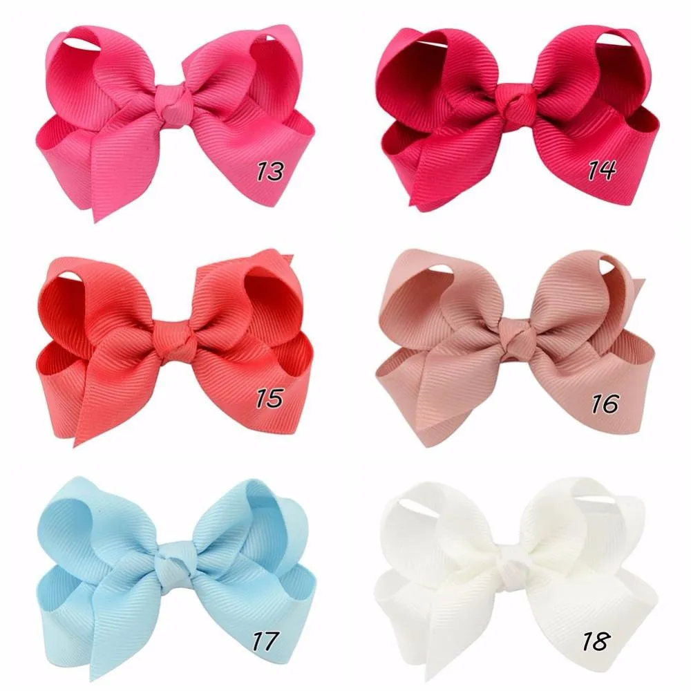 20 teile/los Koreanische 3 Zoll Ripsband Beugt Zubehör Mit Clip Boutique Bogen Haarnadeln Haar Ornamente_voghion.com