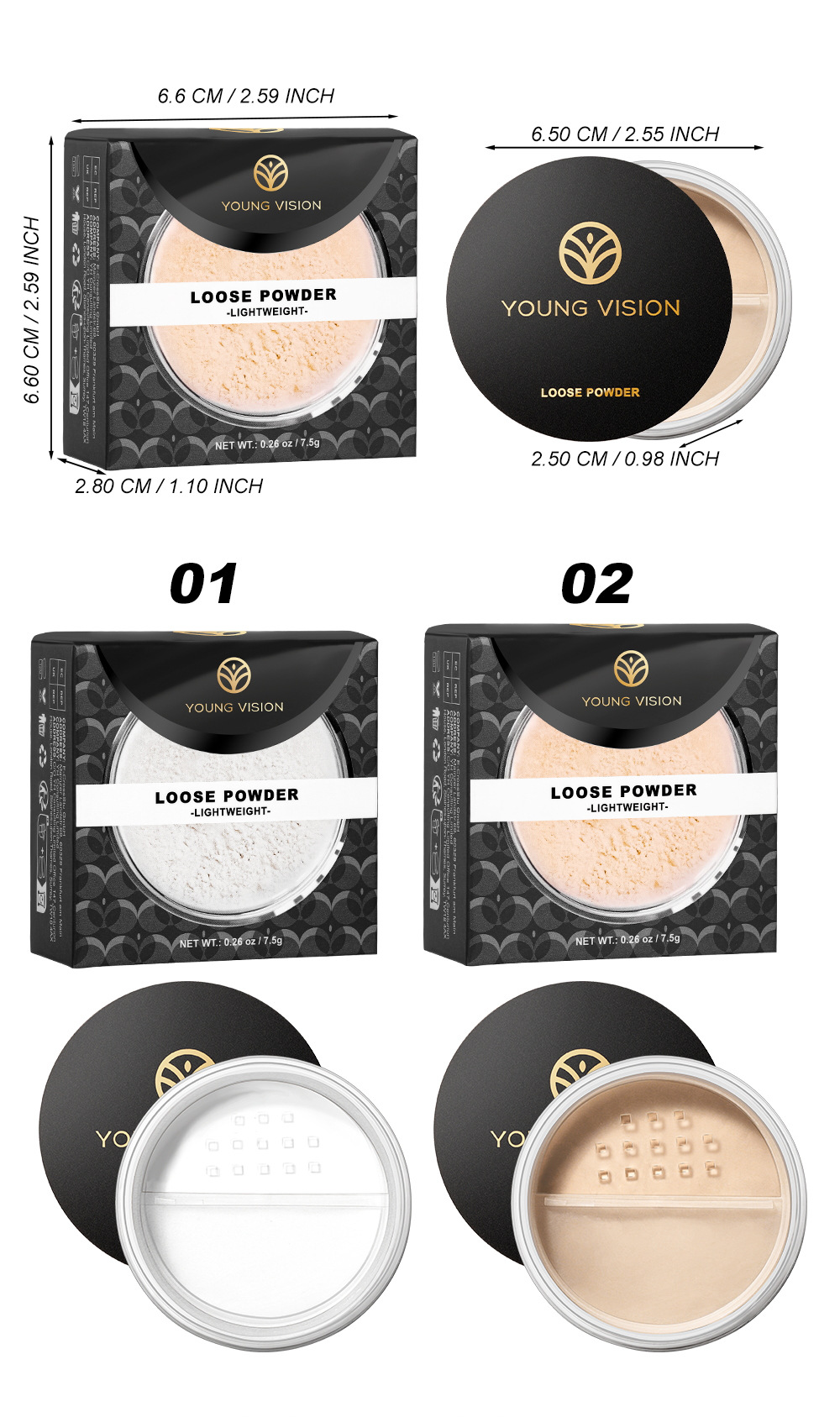 Poudre libre pour le visage, imperméable, contrôle de l'huile, poudre de réglage translucide, cosmétiques professionnels pour femmes, maquillage durable pour Pores invisibles_voghion.com