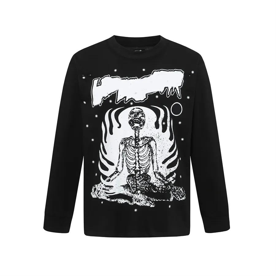 Herren Longsleeve Graffiti Hoodie Kapuzenpullover Im Oversize_voghion.com