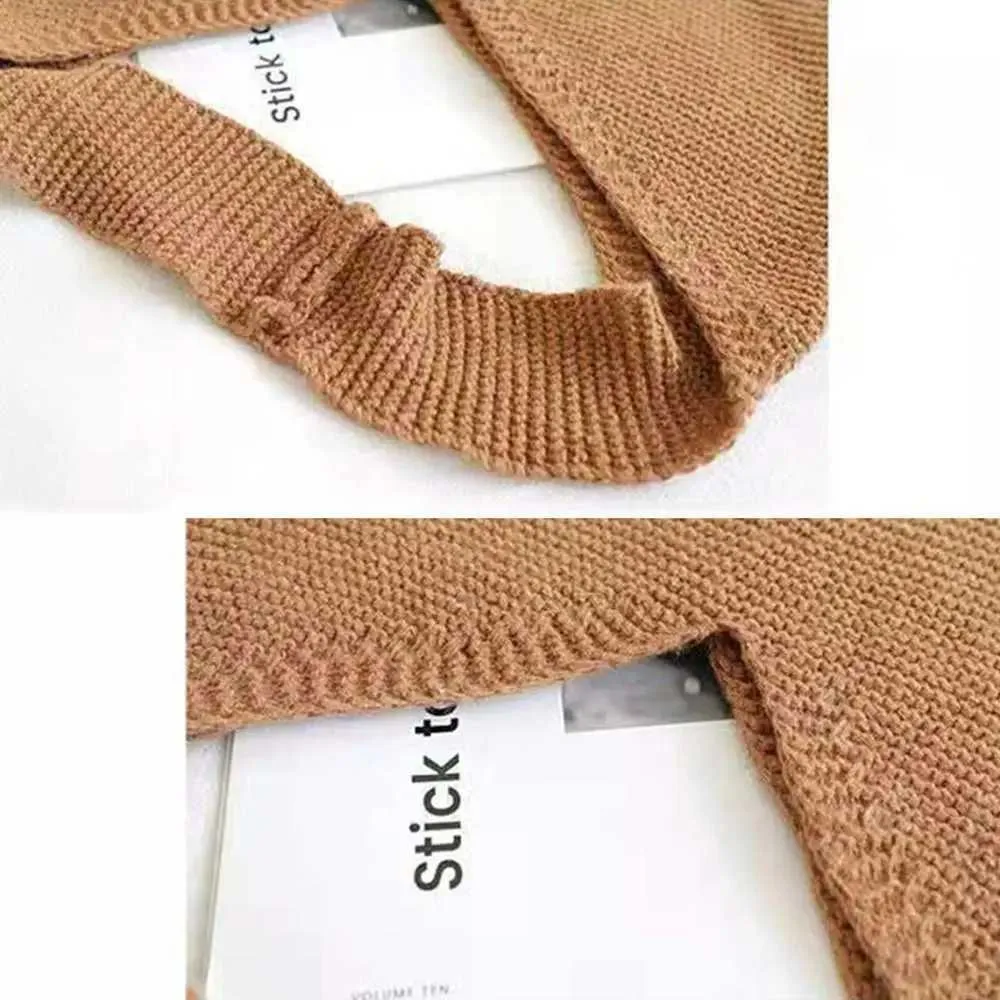 Women Large Capacity Hollow Woven Shoulder Bags Knitting Solid Color Handbags het Hobo Bag Female Shopping sC241104_voghion.com