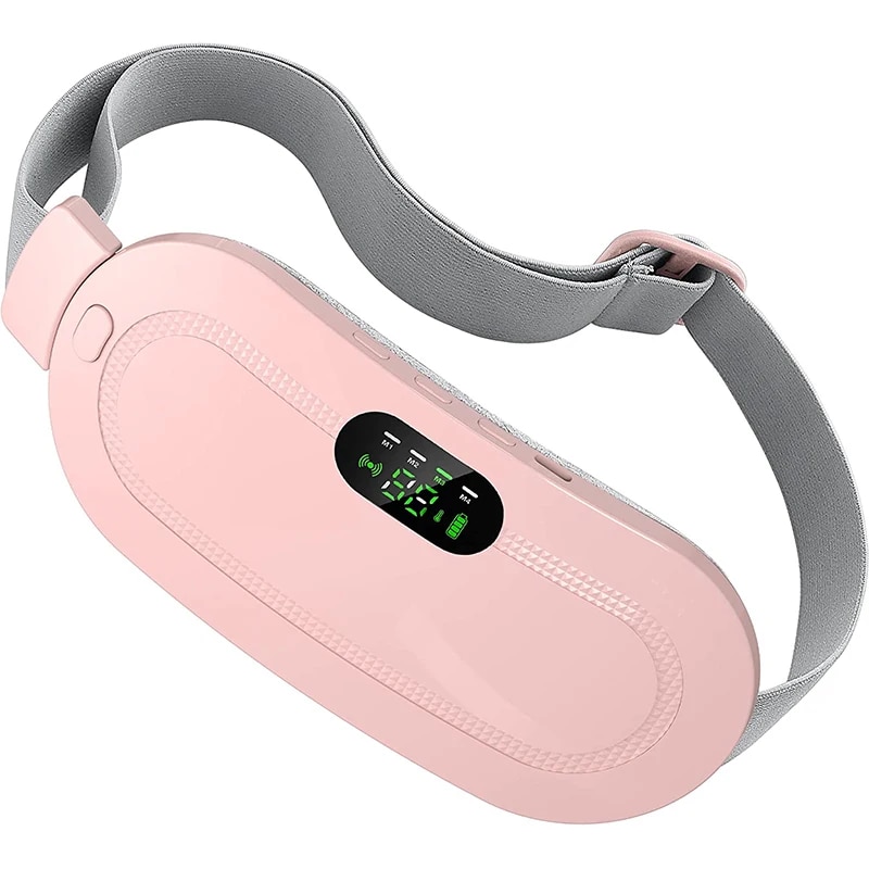 Electric Menstrual Heating Pad Smart Warm Palace Belt Abdominal Belly Vibration Massager Period Pain Relief Wa_voghion.com