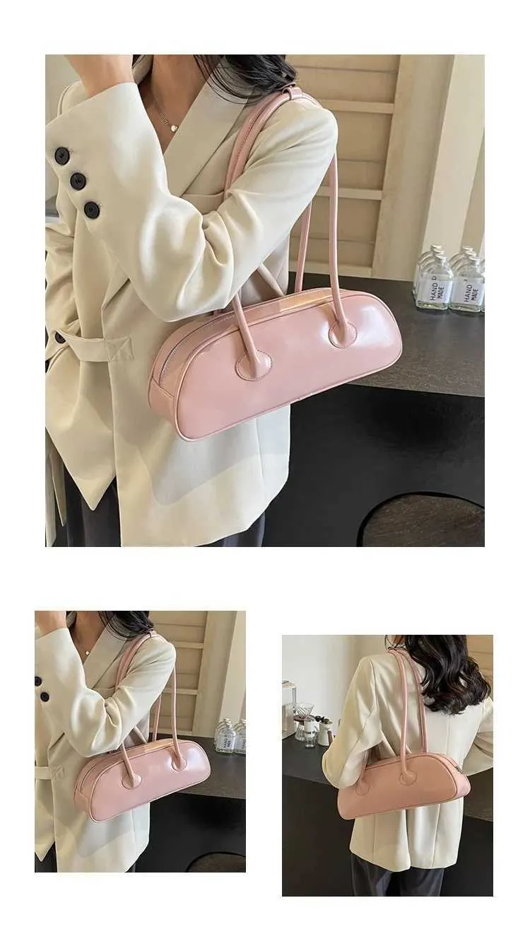 Sac à aisselles en bâton français de grande capacité, version coréenne, tendance féminine, Xiaohongshu, même style, bandoulière simple, porté à la main_voghion.com