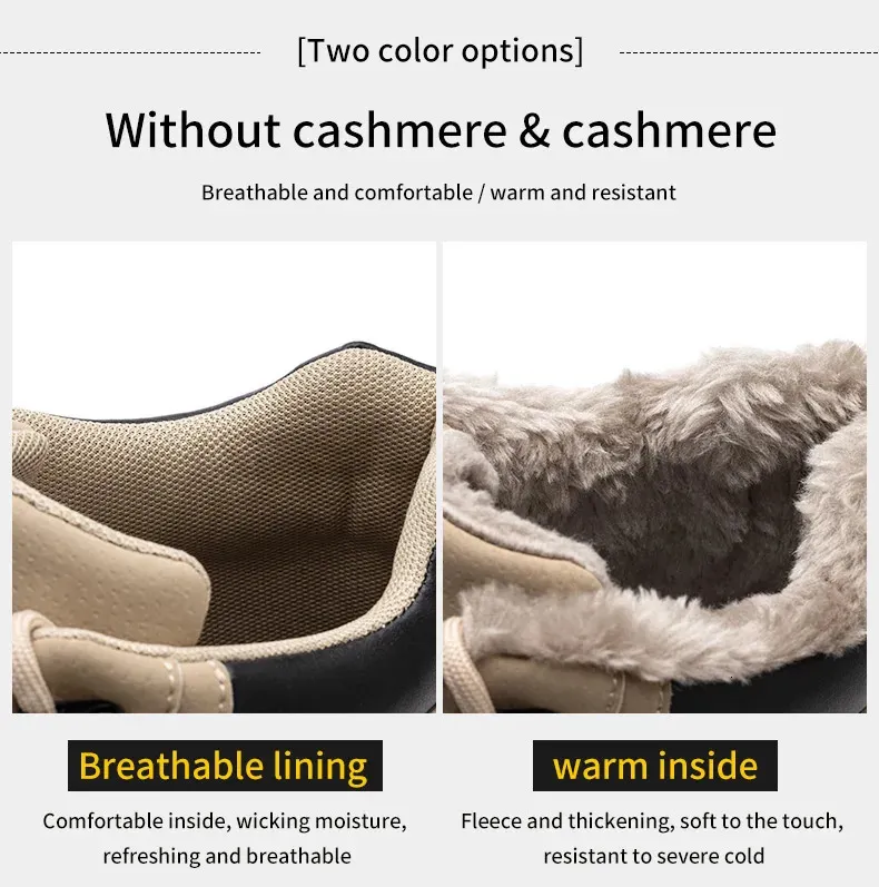Bottes de sécurité en cuir noir pour homme, chaussures de travail imperméables et résistantes à la pression des clous, bout en acier inoxydable_voghion.com
