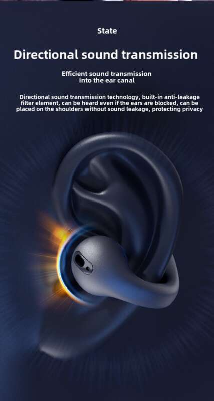 T7500 Bone Conduction Clip Type True Wireless Non In High Sound Quality Sports Ear Hanging Bluetooth Earphones_voghion.com