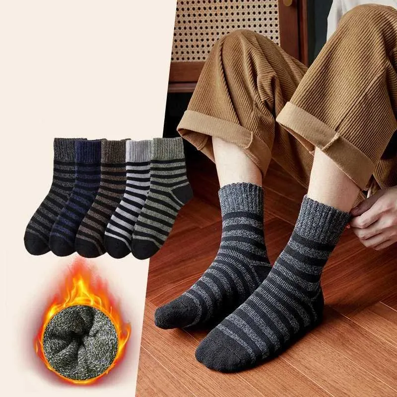 Men's Winter Thicken Wool Mens High Quality Towel Keep Warm Sock Cotton Christmas Gift for Male Thermal Socks 38-45_voghion.com