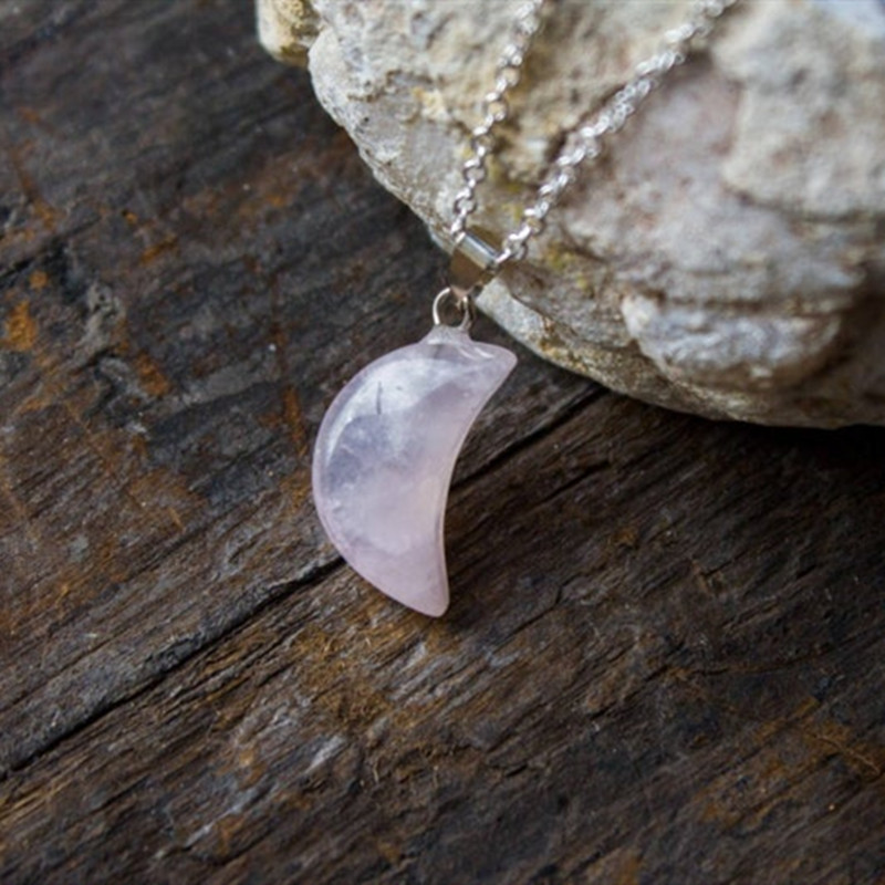Colliers Collier Lune Quartz Rose_voghion.com